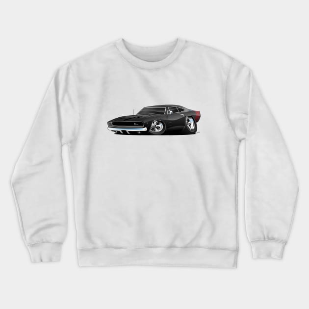 Classic 60’s American Muscle Car Cartoon Crewneck Sweatshirt by hobrath